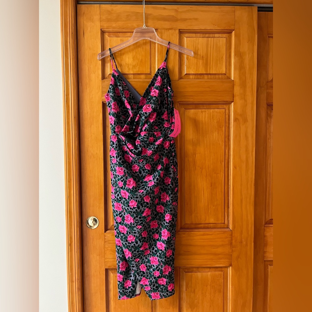 Betsey Johnson Rose-Leopard Print Sheath Dress